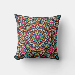 Colorful Mandala - Intricate Boho Kudde