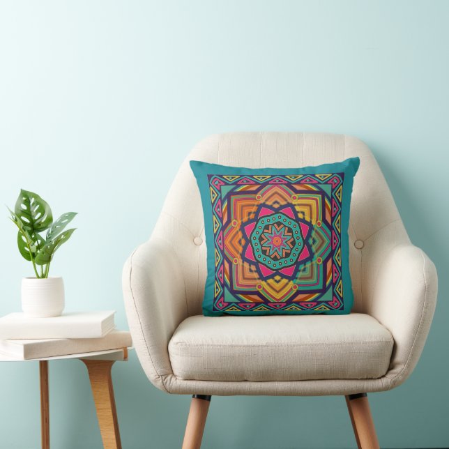 Colorful Mandala Kudde (Stol)