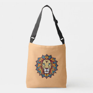 "Colorful Mandala Lejon: Geometric Art Design" Axelväska