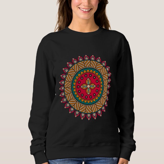 Colorful Mandala Mandala T Shirt (Framsida)