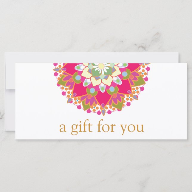 Colorful Mandala Salon Spa Gift Certificate (Framsida)