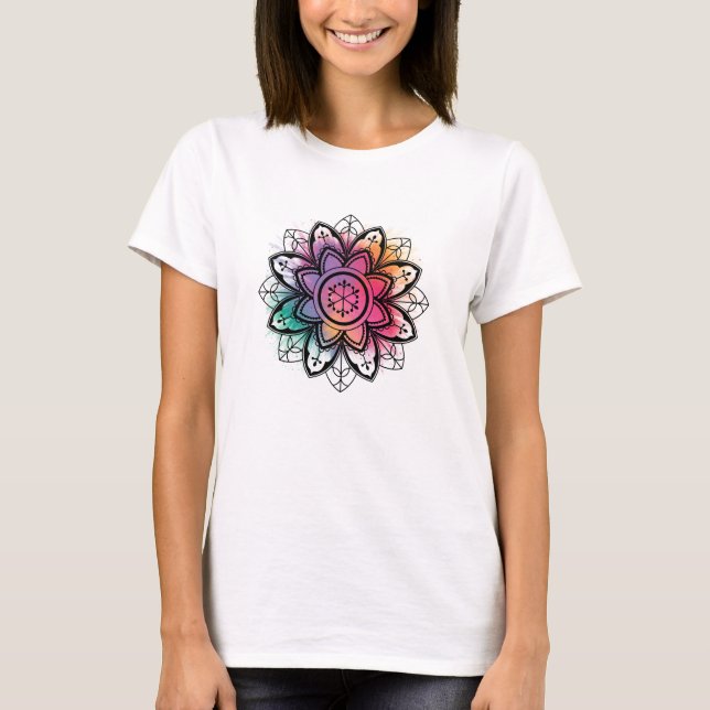 Colorful Mandala T Shirt (Framsida)