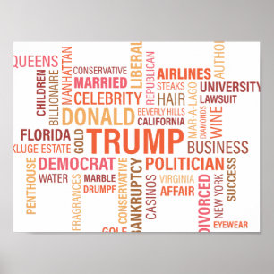 Colorful Många Trump Donald Politikar Poster
