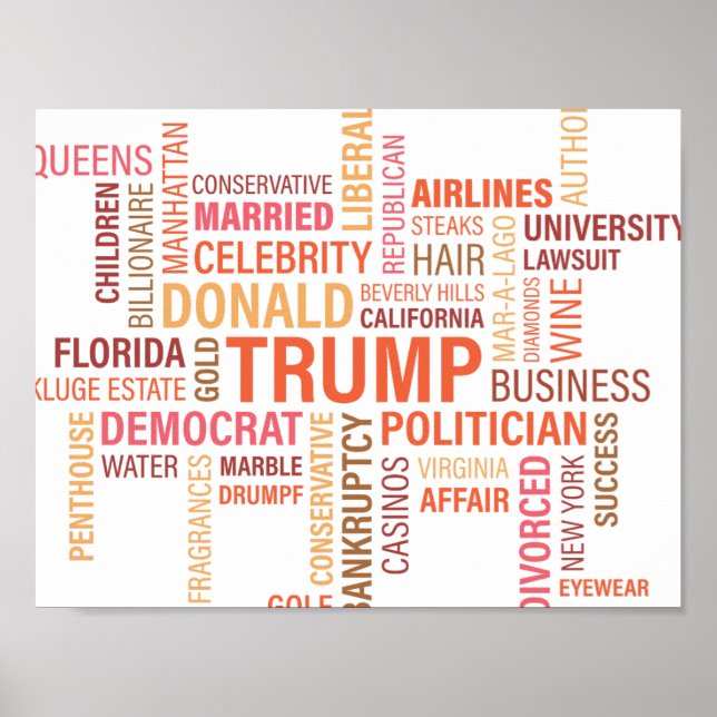 Colorful Många Trump Donald Politikar Poster (Framsidan)