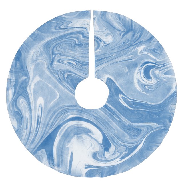 Colorful Marble Art Mönster. Julgransmatta Borstad Polyester (Framsidan)