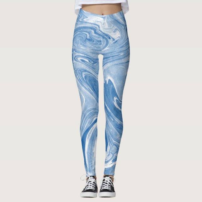 Colorful Marble Art Mönster. Leggings (Framsida)