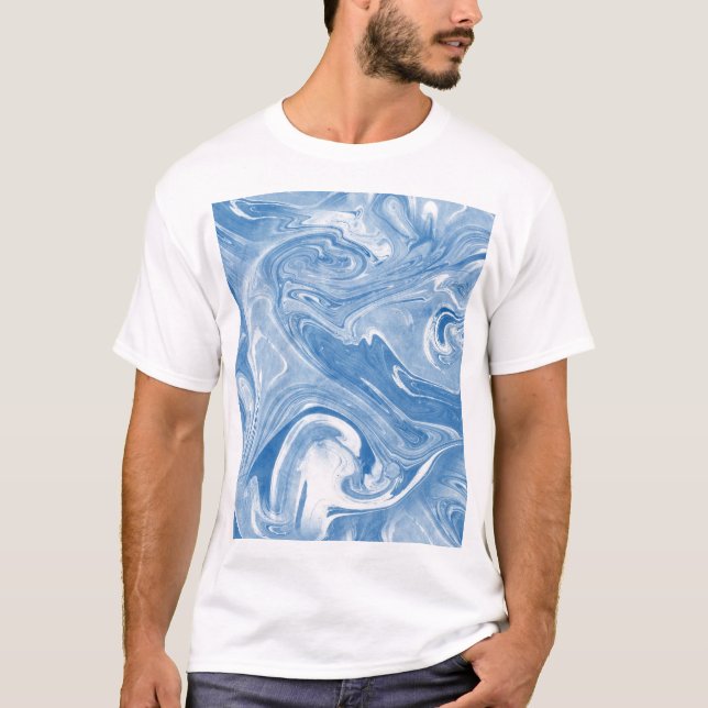 Colorful Marble Art Mönster. T Shirt (Framsida)