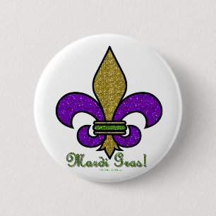 Colorful Mardi Gras Fleur De Lis Knapp