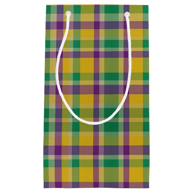 Colorful Mardi Gras gingham mönstrad (Framsidan)