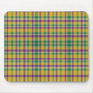 Colorful Mardi Gras gingham mönstrad Musmatta