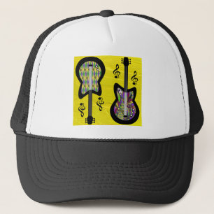 Colorful Mardi Gras Guitars Keps