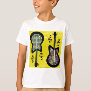 Colorful Mardi Gras Guitars T-shirt