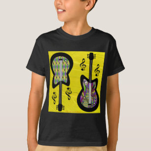 Colorful Mardi Gras Guitars T-shirt