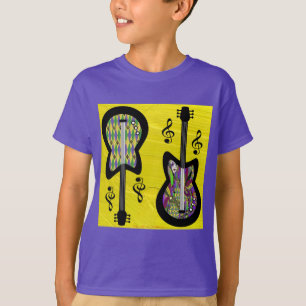 Colorful Mardi Gras Guitars T-shirt