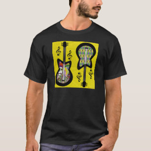 Colorful Mardi Gras Guitars T Shirt