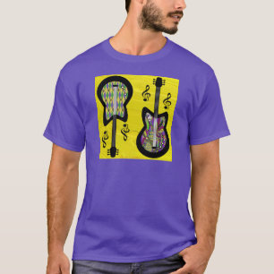 Colorful Mardi Gras Guitars Tee
