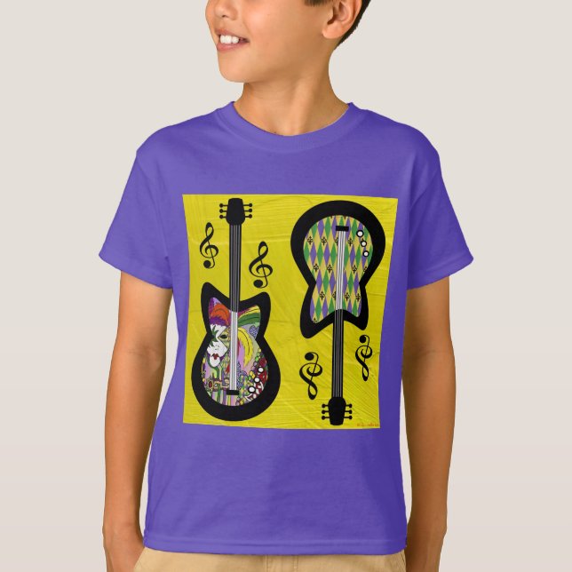 Colorful Mardi Gras Guitars Tröja (Framsida)