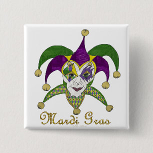 Colorful Mardi Gras Jesters Mask Knapp