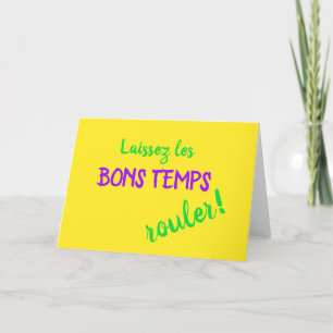 Colorful Mardi Gras Laissez Les Bons Temps Rouler Kort