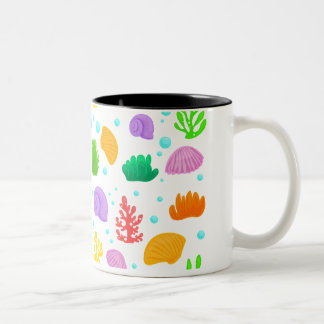 Colorful Marine Life Mugg - Algae, Coral & Snäckas