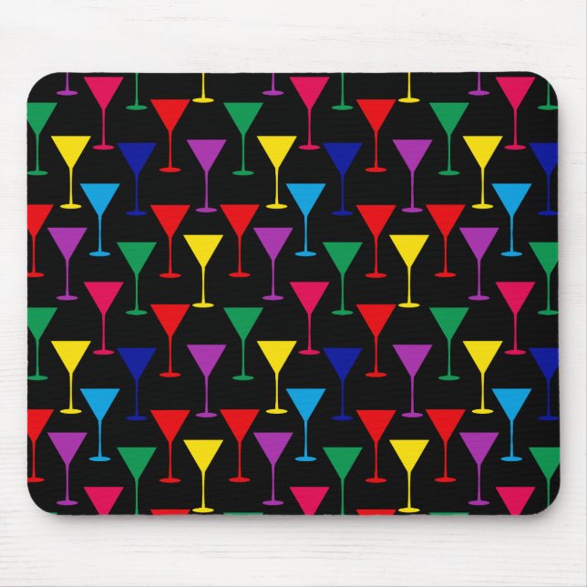 Colorful Martini Cocktail Mönster Musmatta (Framsidan)