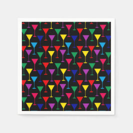 Colorful Martini Cocktail Mönster Pappersservett