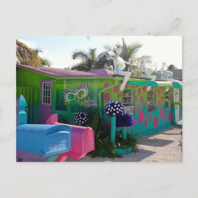 Colorful Matlacha Gräs ön Florida Vykort (Framsida)
