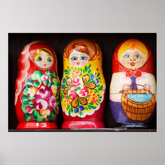 Colorful Matryoshka Dolls Poster (Framsidan)