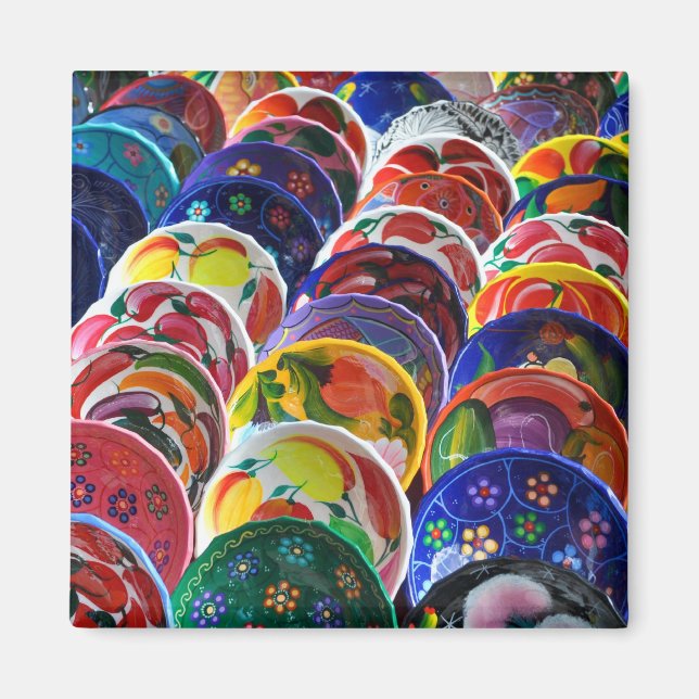 Colorful Mayan Mexican Bowls Magnet (Framsidan)