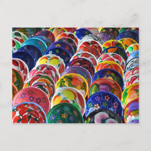 Colorful Mayan Mexican Bowls Vykort