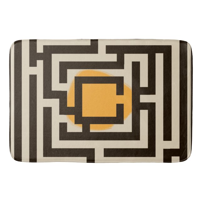 Colorful Maze Mönster på Anpassningsbar Färg Badrumsmatta (Framsidan)