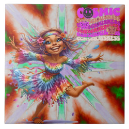 Colorful Me Hippie Chic Cosmic Ceramic Tile Kakelplatta