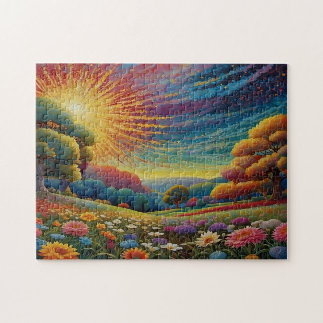 Colorful Meadow Art Pussel (Horisontell)