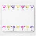 Colorful Menorah Mouse Pad Musmatta<br><div class="desc">Färg ditt kontor med den vackra Menorah-musmattan.</div>