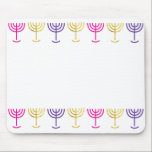 Colorful Menorah Mouse Pad Musmatta<br><div class="desc">Färg ditt kontor med den vackra Menorah-musmattan.</div>