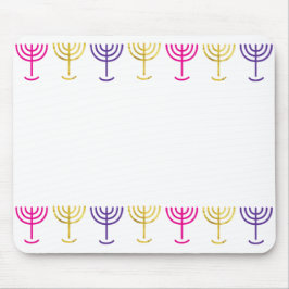 Colorful Menorah Mouse Pad Musmatta