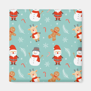 Colorful Merry and Bright jul 2023 Family Ho Magnet