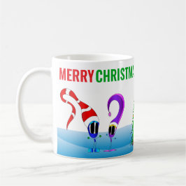 Colorful Merry Christmas Cartoon Kaffemugg