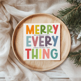 Colorful Merry Everything Inclusive Holiday Party Pappersservett