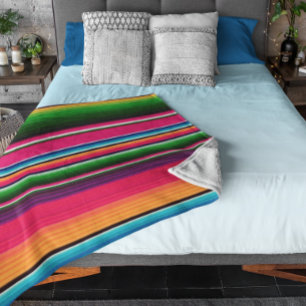 Colorful Mexican Blanket Rainbow Spain Blanket Fleecefilt