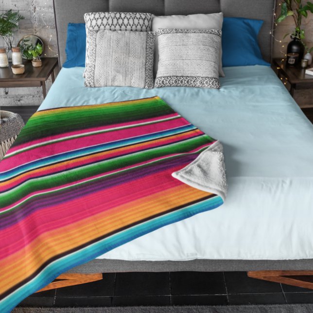 Colorful Mexican Blanket Rainbow Spain Blanket Fleecefilt (Skapare uppladdad)
