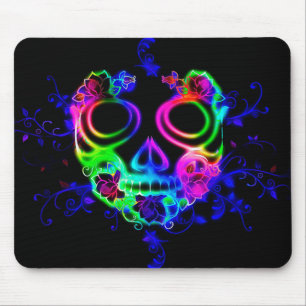 Colorful Mexican Halloween Mask Mousepad Musmatta