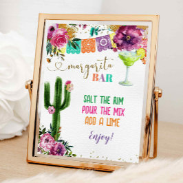 Colorful Mexican Margarita Pub Sign Poster