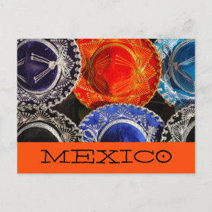 Colorful Mexican sombreros Vykort