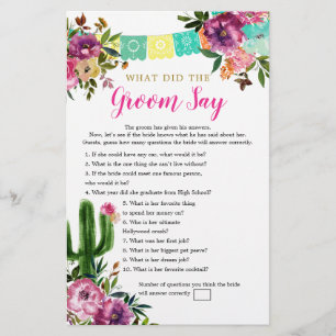 Colorful Mexican Taco om Kärlek Groom say Games