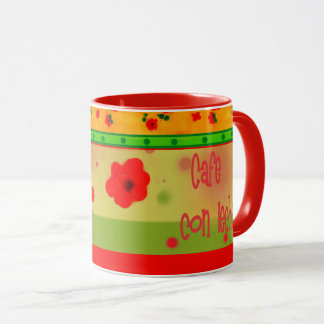 Colorful Mexican Theme Green Red Orange Mug Mugg