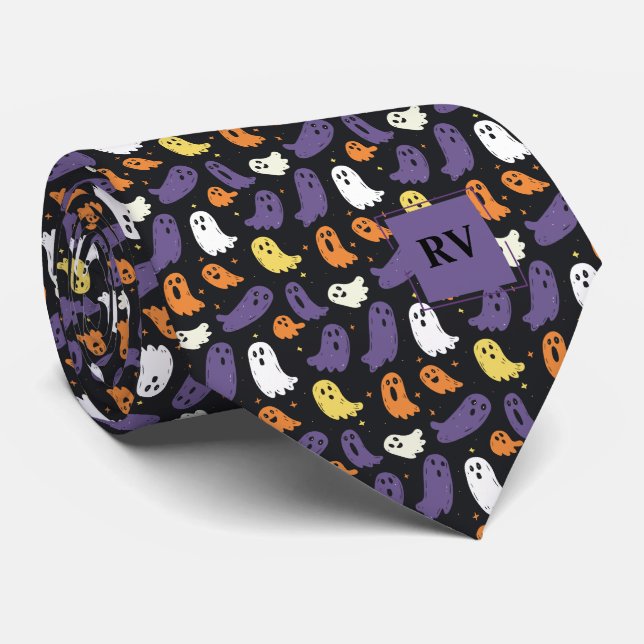 Colorful Mini Halloween Spöken Monogrammed Slips (Rullad)