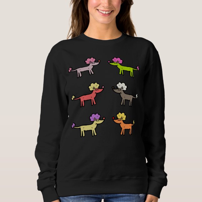 Colorful Mini Pudel T Shirt (Framsida)