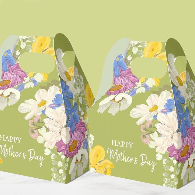 Colorful Modern Floral Blooms Mothers Day Presentaskar (Skapare uppladdad)