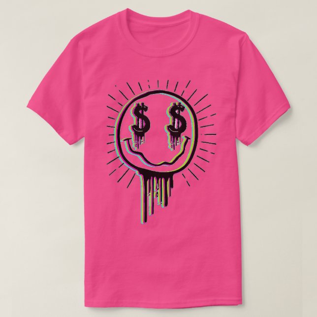 COLORFUL MONEY MELTING HAPPY FACE  T SHIRT (Design framsida)